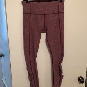Purple lululemon leggings with pockets